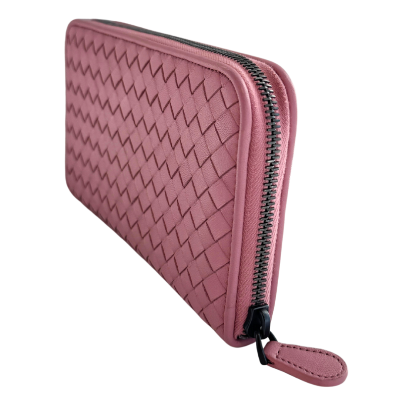 Bottega Veneta Intrecciato Zip Around Wallet