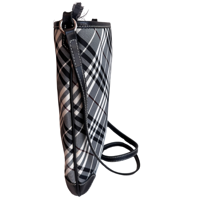 Burberry Blue Label Monotone Check Canvas Vintage Crossbody