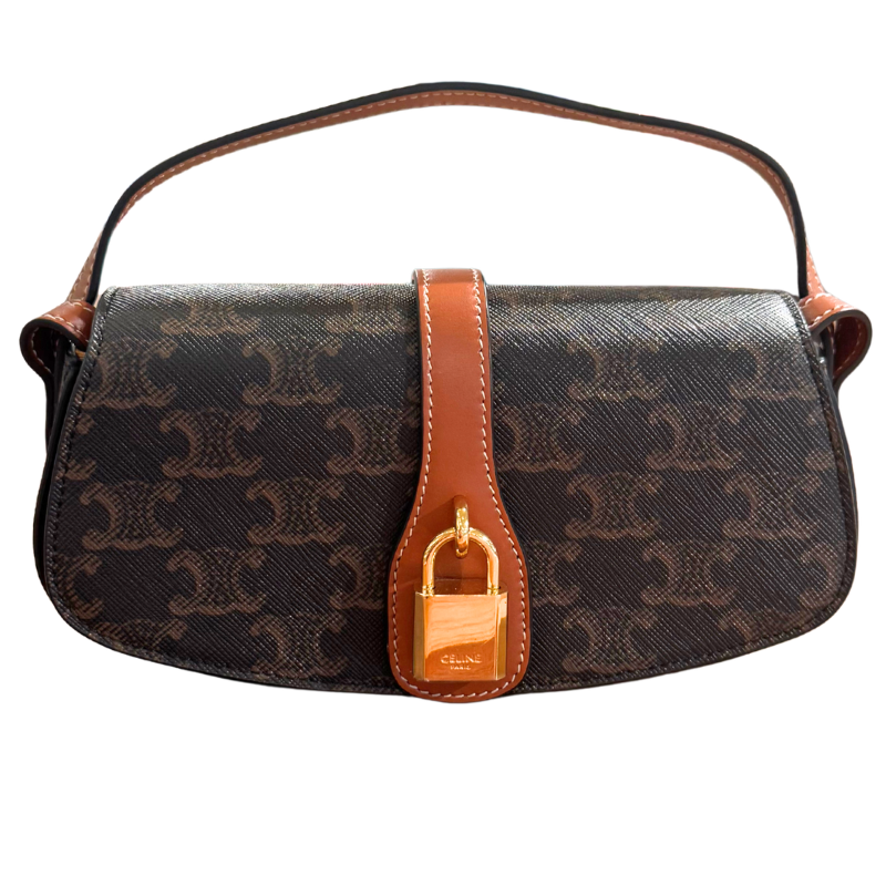 Celine Triomphe Tabou Mini Clutch With Strap