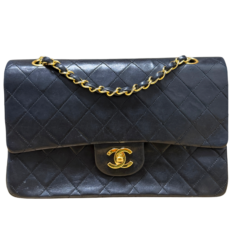 Chanel Vintage Quilted Lambskin Classic Medium Double Flap Bag