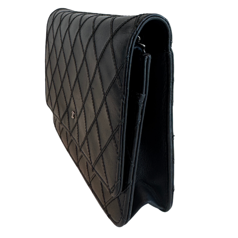 Chanel Diamond Stitch Quilted Wallet On Chain
