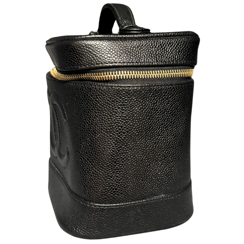 Chanel Vintage Caviar Leather Timeless Tall Vanity Case