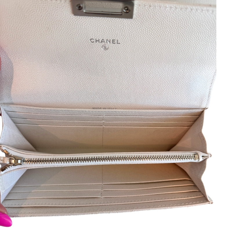 Chanel Caviar Large Gusset Flap Wallet