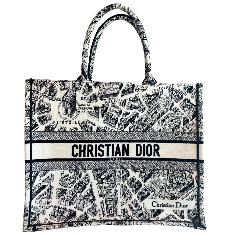 Christian Dior Plan De Paris Large Book Tote