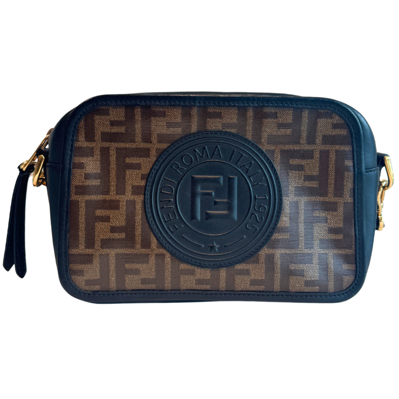 Fendi モノグラム ハンドバッグ FFロゴ 中古・古着通販】FENDI (フェンディ) FFロゴハンドバッグ ブラウン