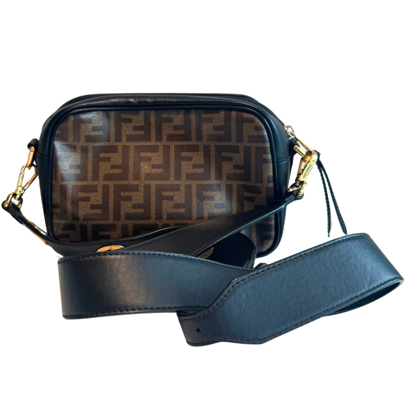 Fendi Vitello FF Stamp Patch Camera Bag