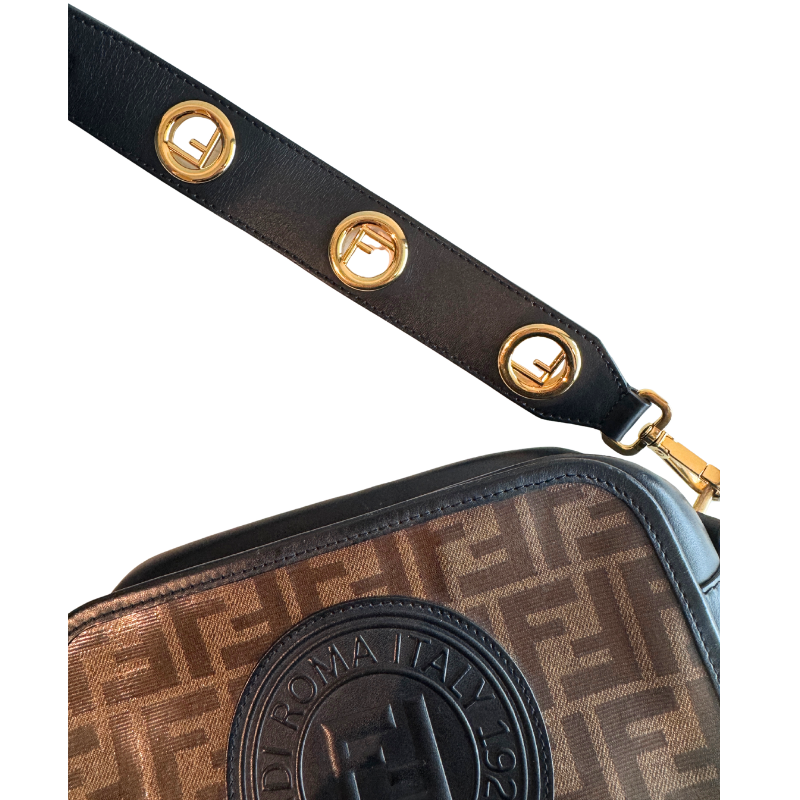 Fendi Vitello FF Stamp Patch Camera Bag