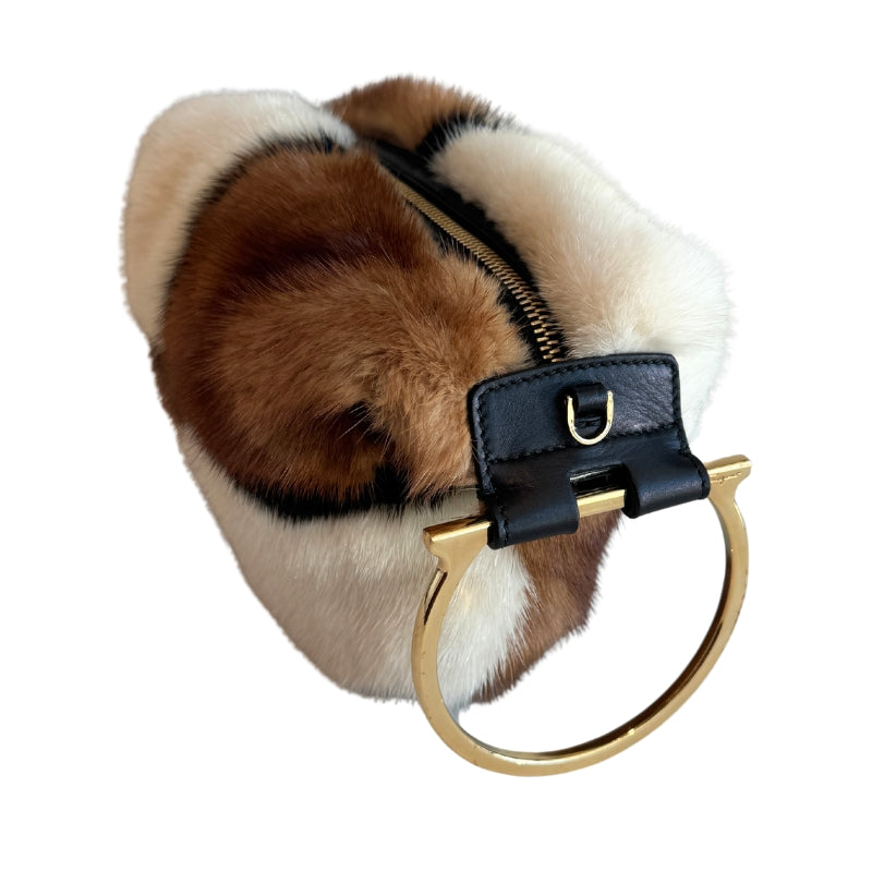 Salvatore Ferragamo Mink Fur Badia Bag