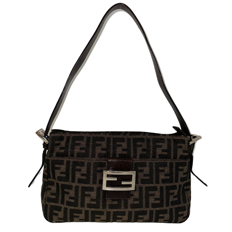 Fendi Zucca Mamma Baguette
Shoulder Bag
Zucca Canvas
Brown and Black Canvas 