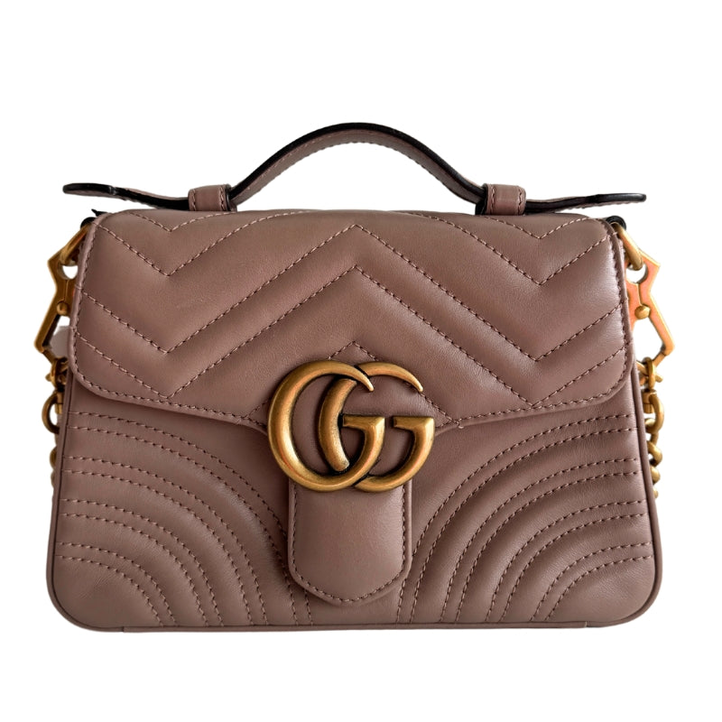 luxury handle dress Gucci Marmont Top Handle Bag