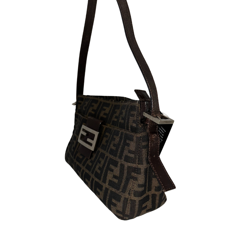 Fendi Zucca Mamma Baguette
Shoulder Bag
Zucca Canvas
Brown and Black Canvas 