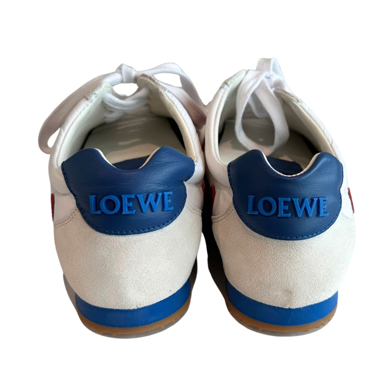 Loewe Nylon Sneaker 
Size 39
Nylon and Calfskin 
Asymmetrical Toe Shape 
Sock-like Internal Structure 
Rubber Outsoles