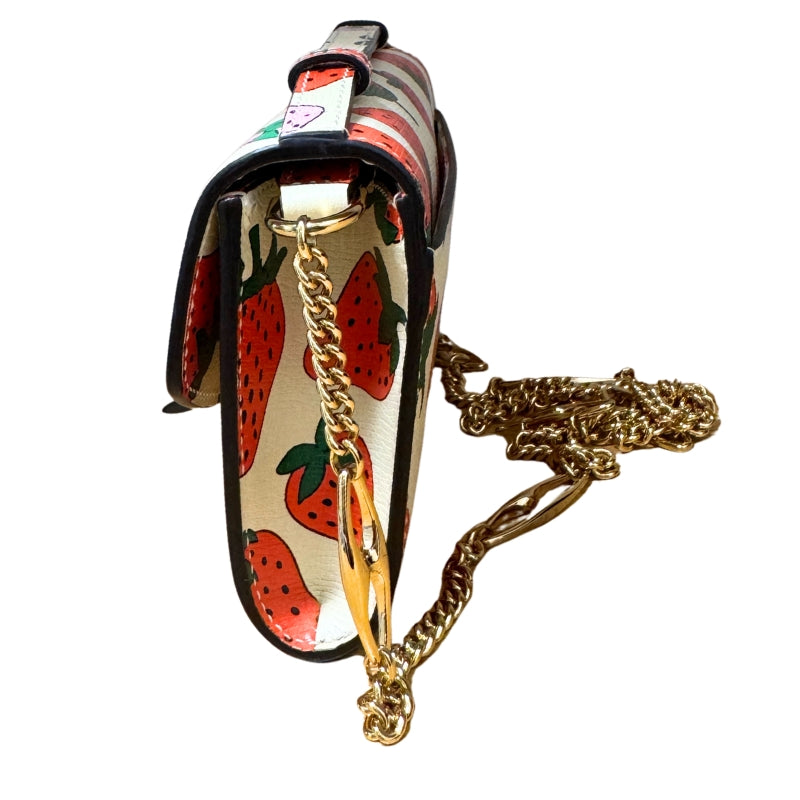 Gucci Strawberry Print Mini Zumi Bag