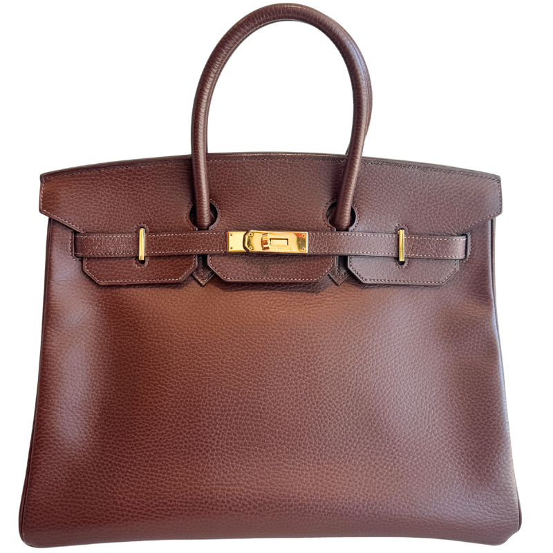 Hermes Birkin 35 Chocolate Brown Togo Leather 2002