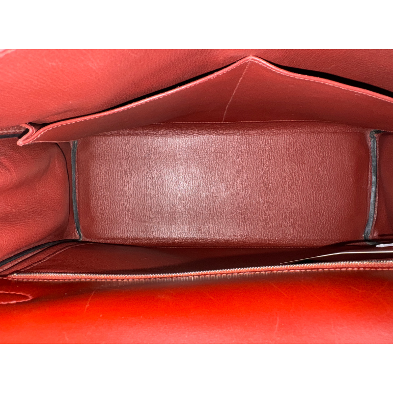 Hermes Kelly Retourne 35 Burgundy Box Calf Leather 2011