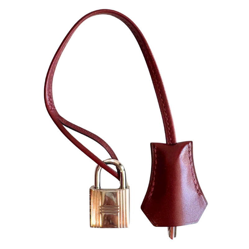 Hermes Kelly Retourne 35 Burgundy Box Calf Leather 2011