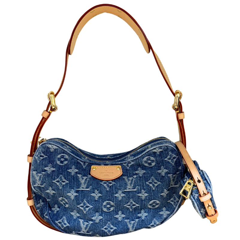 Louis Vuitton Denim Croissant MM And Mini Pochette