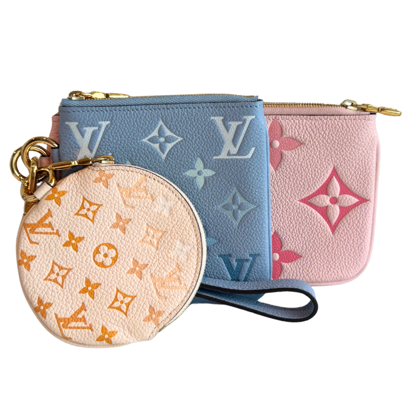 Louis Vuitton Empreinte Monogram Giant By The Pool Trio Pouch Wristlet Set