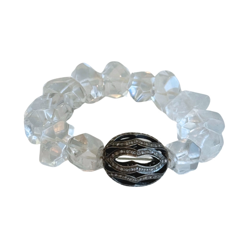 The Woods Clear & Silver Toned Charm Bracelet