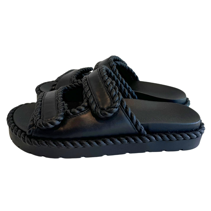 Bottega Veneta Leather Braided Slides
