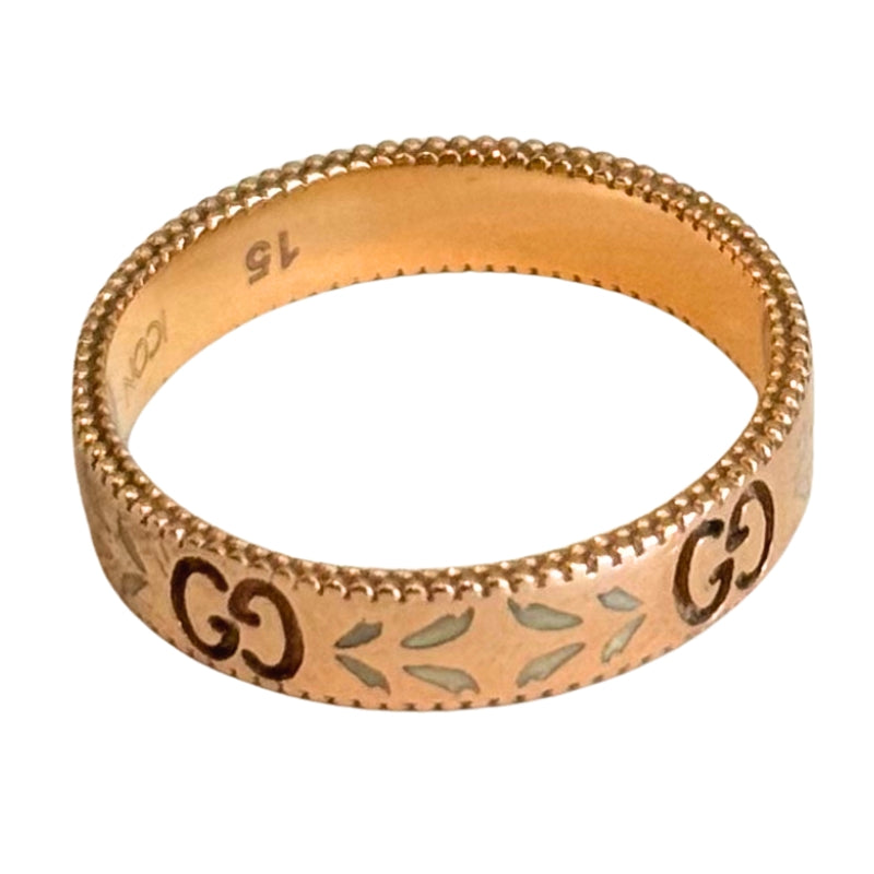 Gucci 18k Enamel Blossom Thin Band