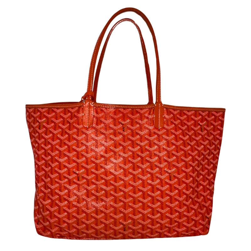 Goyard St Louis PM Orange 
Goyard Tote 
Printed 
Goyardine
Silver-Toned Hardware
Dual Shoulder Straps 