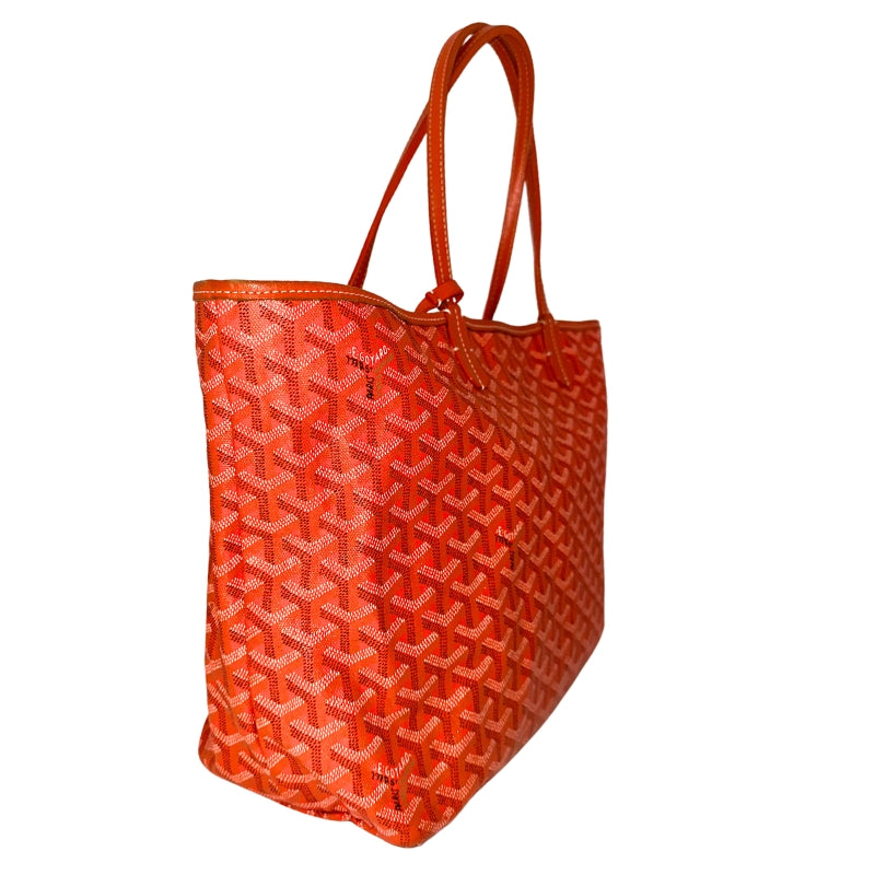 Goyard St Louis PM Orange 
Goyard Tote 
Printed 
Goyardine
Silver-Toned Hardware
Dual Shoulder Straps 