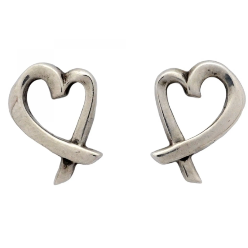 Tiffany & Co. Sterling Silver Loving Heart Earrings