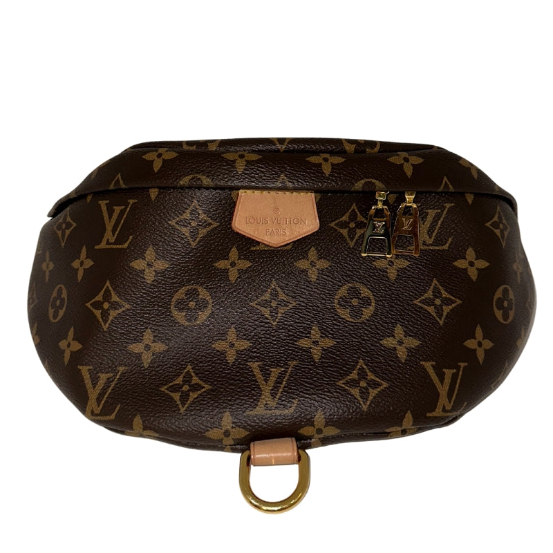 Louis Vuitton Bum Bag&nbsp;  LV Monogram&nbsp;  Gold-Toned Hardware&nbsp;  Flat Handle&nbsp;  Adjustable Waist&nbsp;  Leather Trim Embellishment&nbsp;  Single Exterior Pocket&nbsp;  Zip Closure at Front&nbsp;