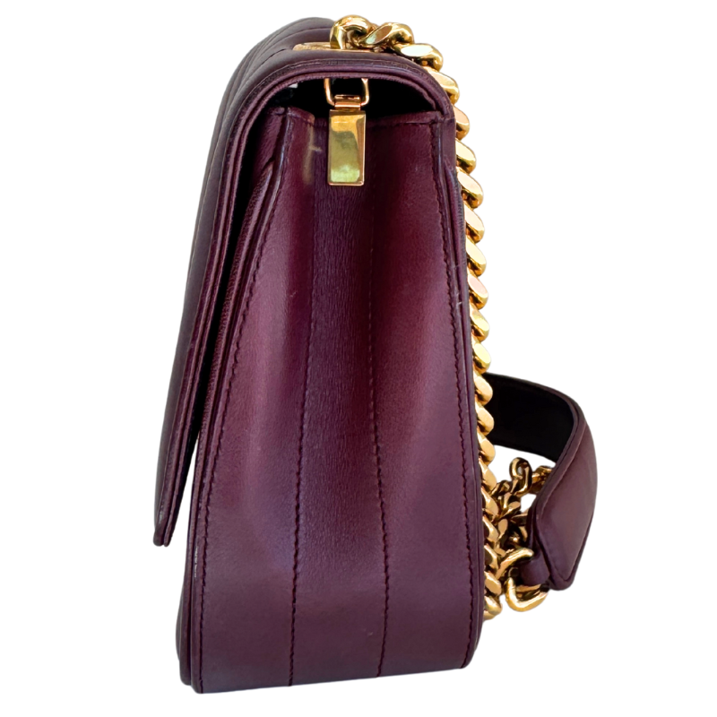 Saint Laurent Matelasse Monogram Small Vicky Chain Bag