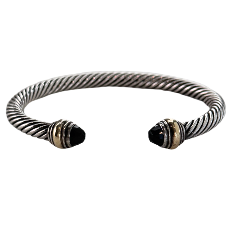 David Yurman Classic Onyx Cable Cuff Bracelet