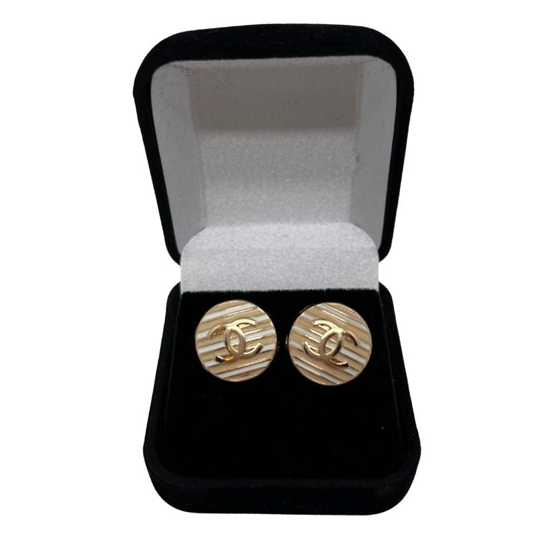 Designer Button Earrings