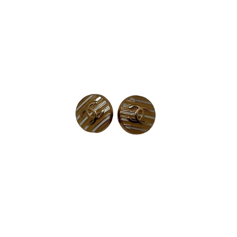 Designer Button Earrings