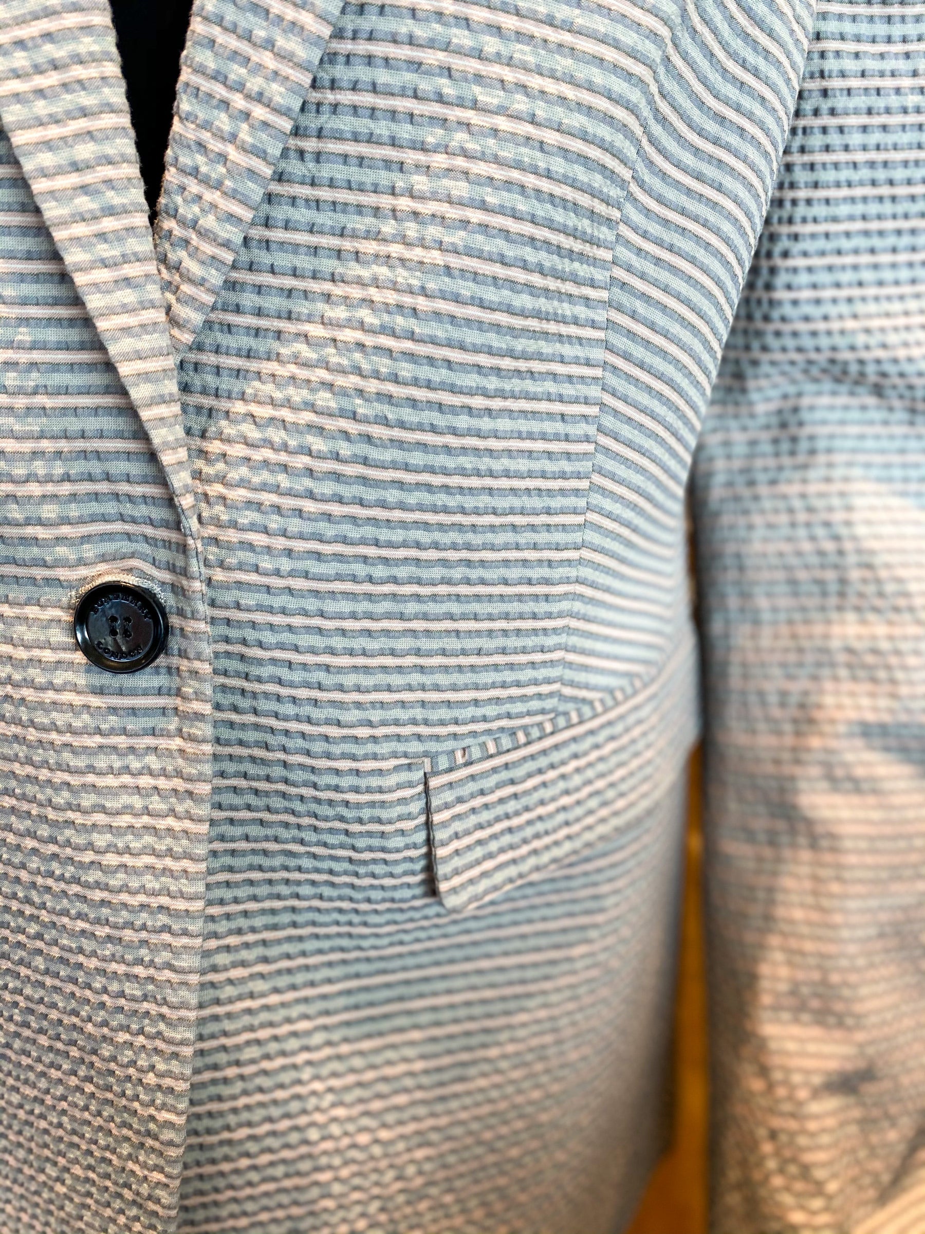 Burberry Seersucker Blazer Gray