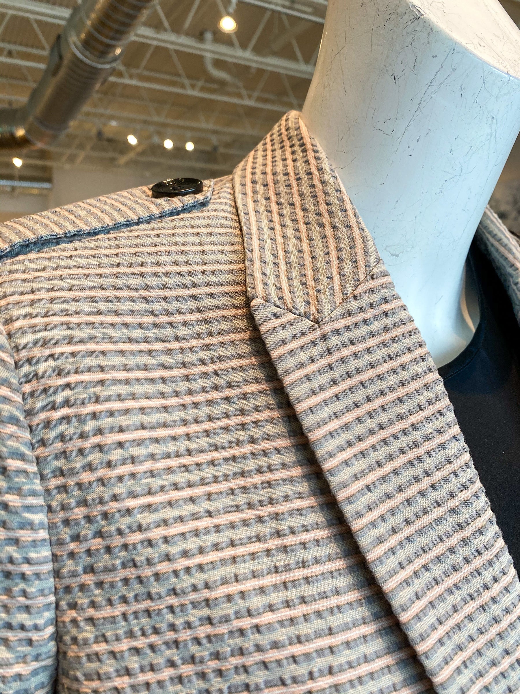 Burberry Seersucker Blazer Gray