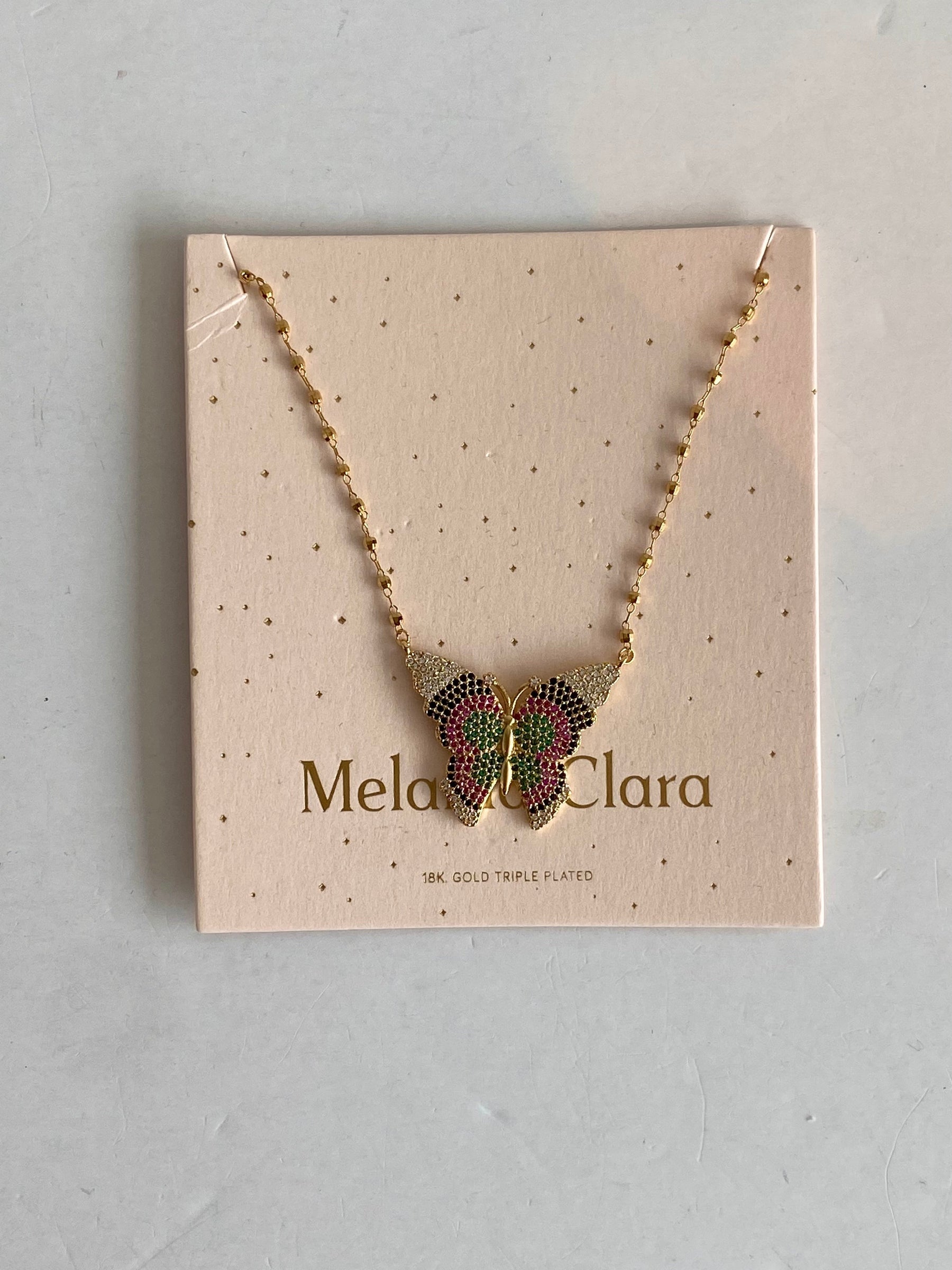Jeweled Butterfly Necklace