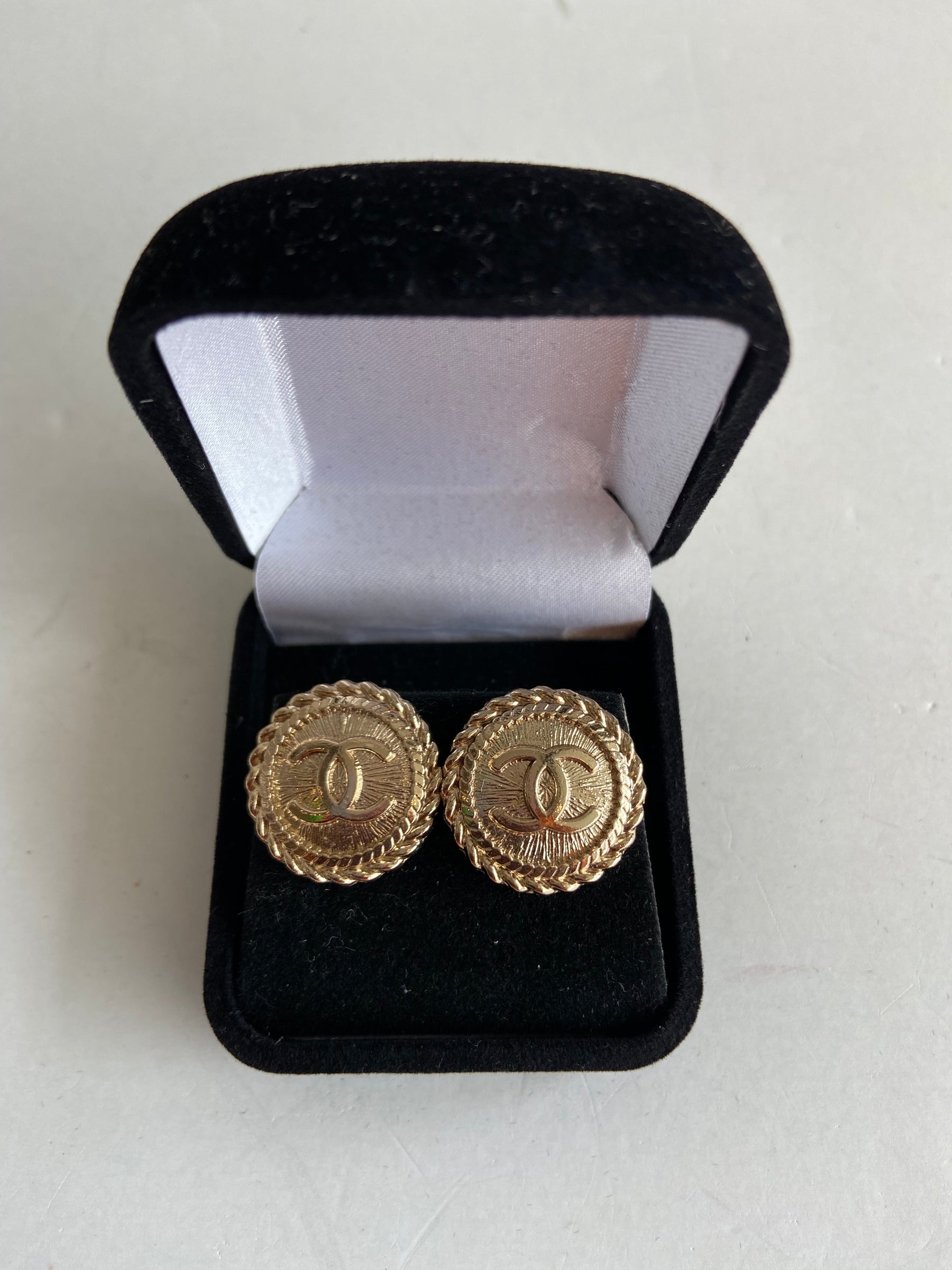 Designer Button Earrings