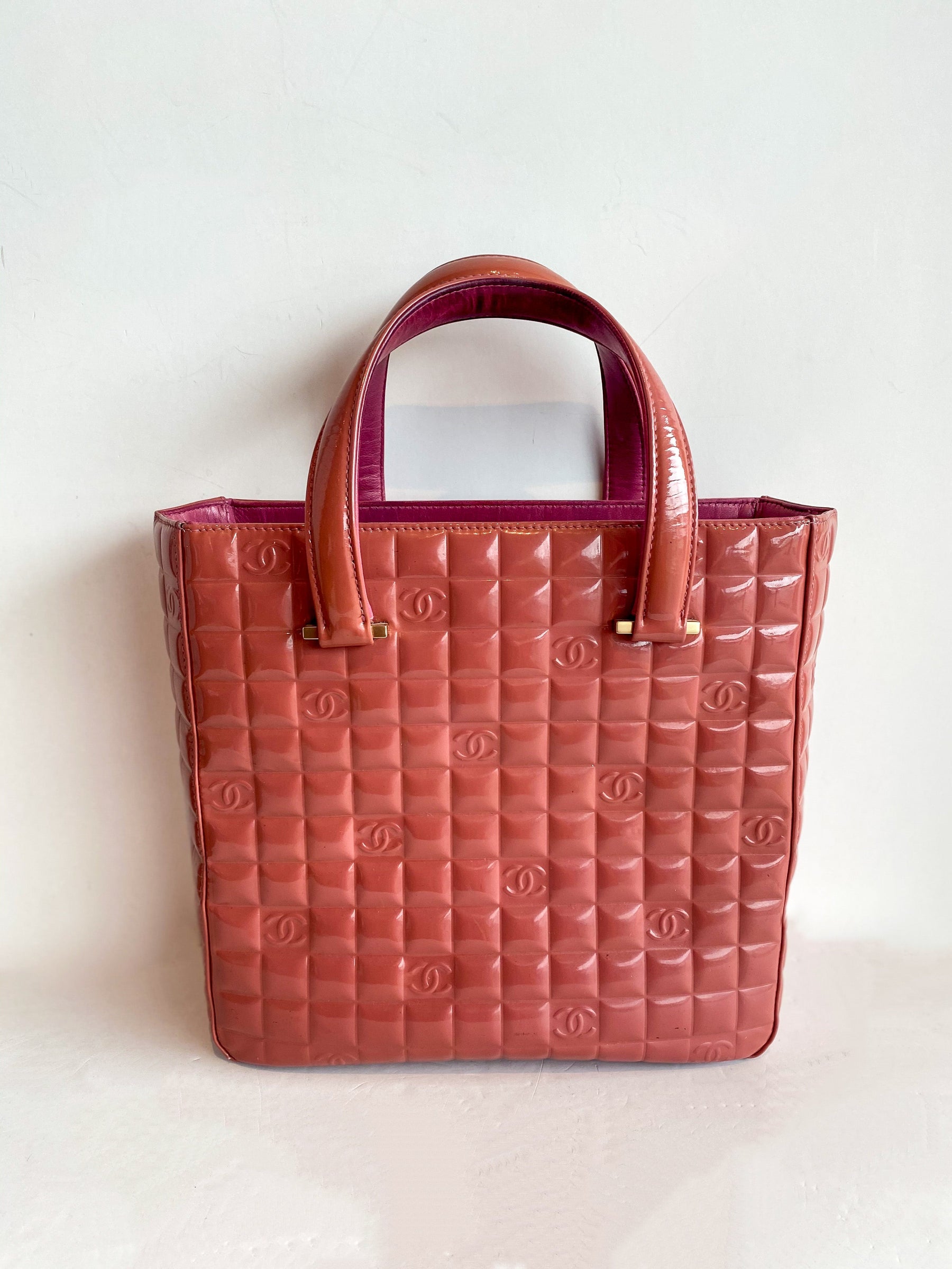 Chanel Chocolate Bar Tote Bag Pink