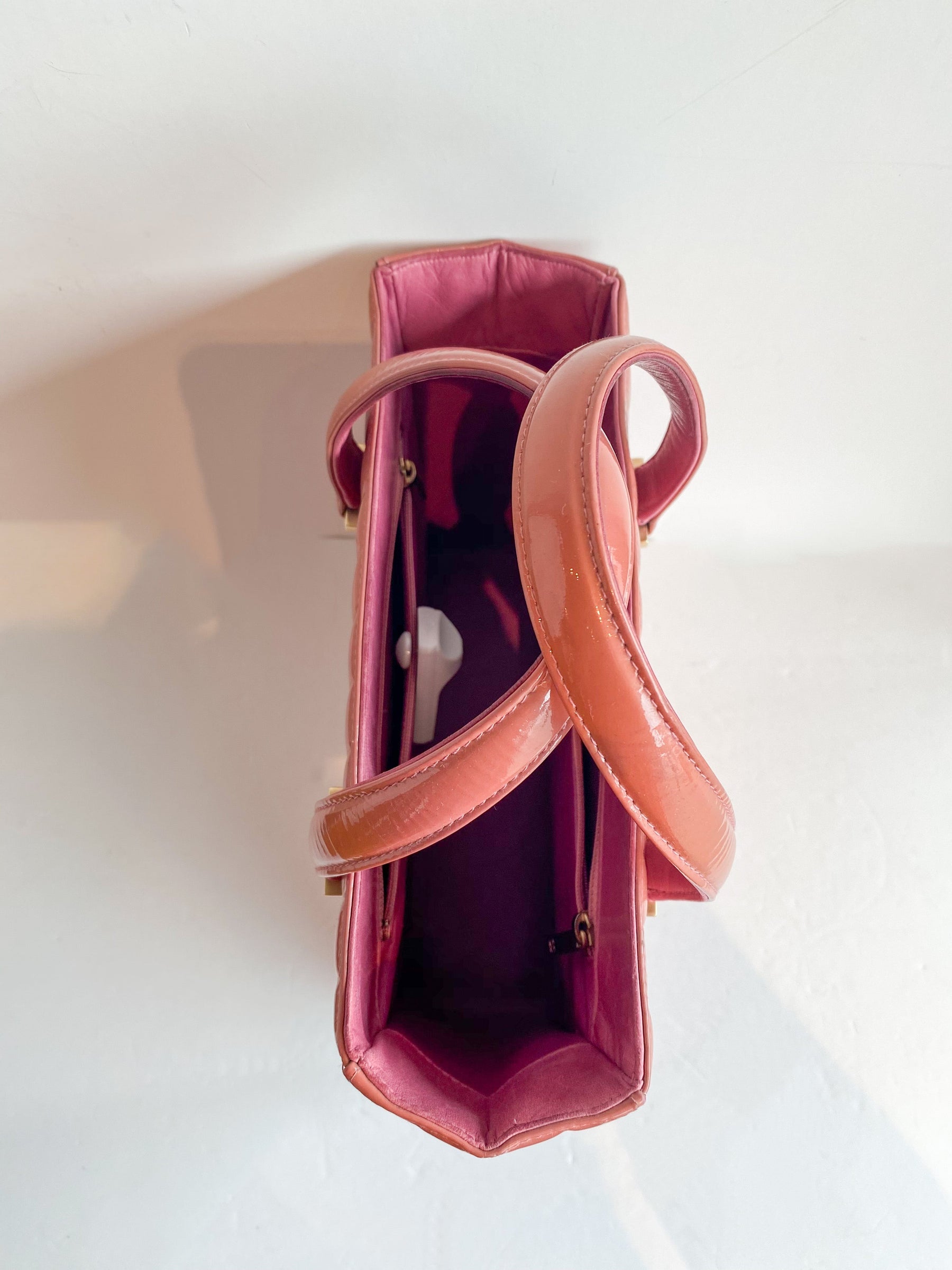 Chanel Chocolate Bar Tote Bag Pink Top