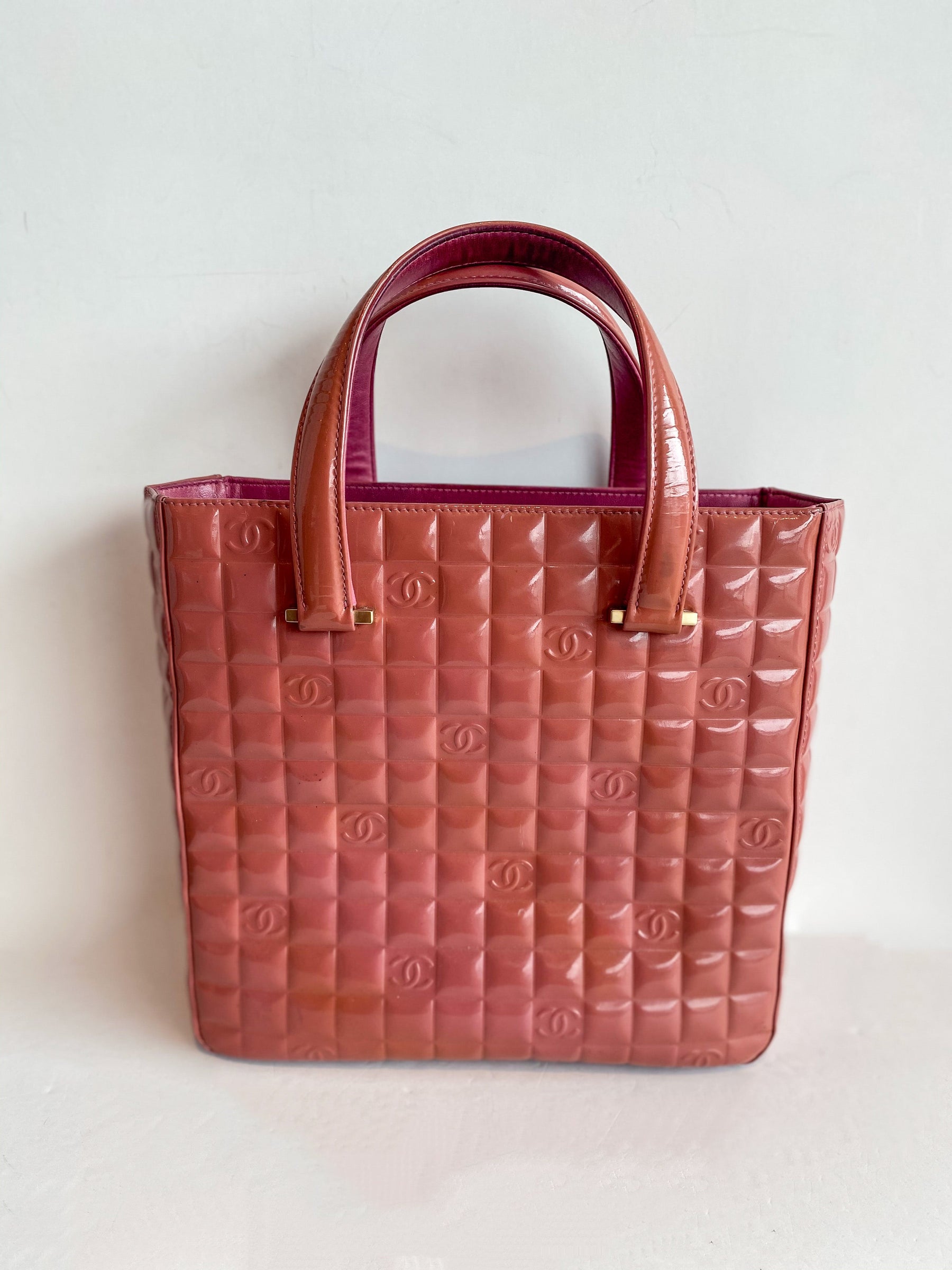 Chanel Chocolate Bar Tote Bag Pink