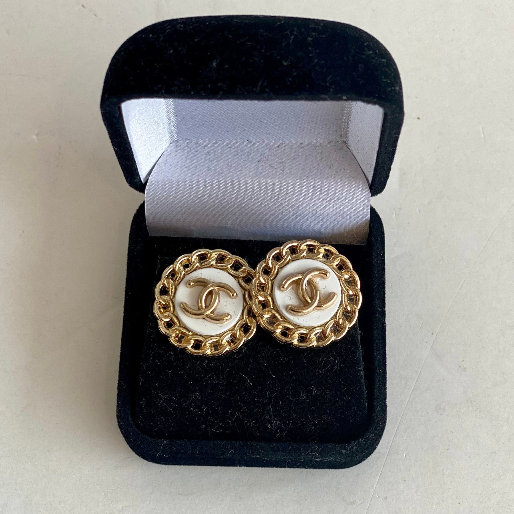 Designer Button Earrings