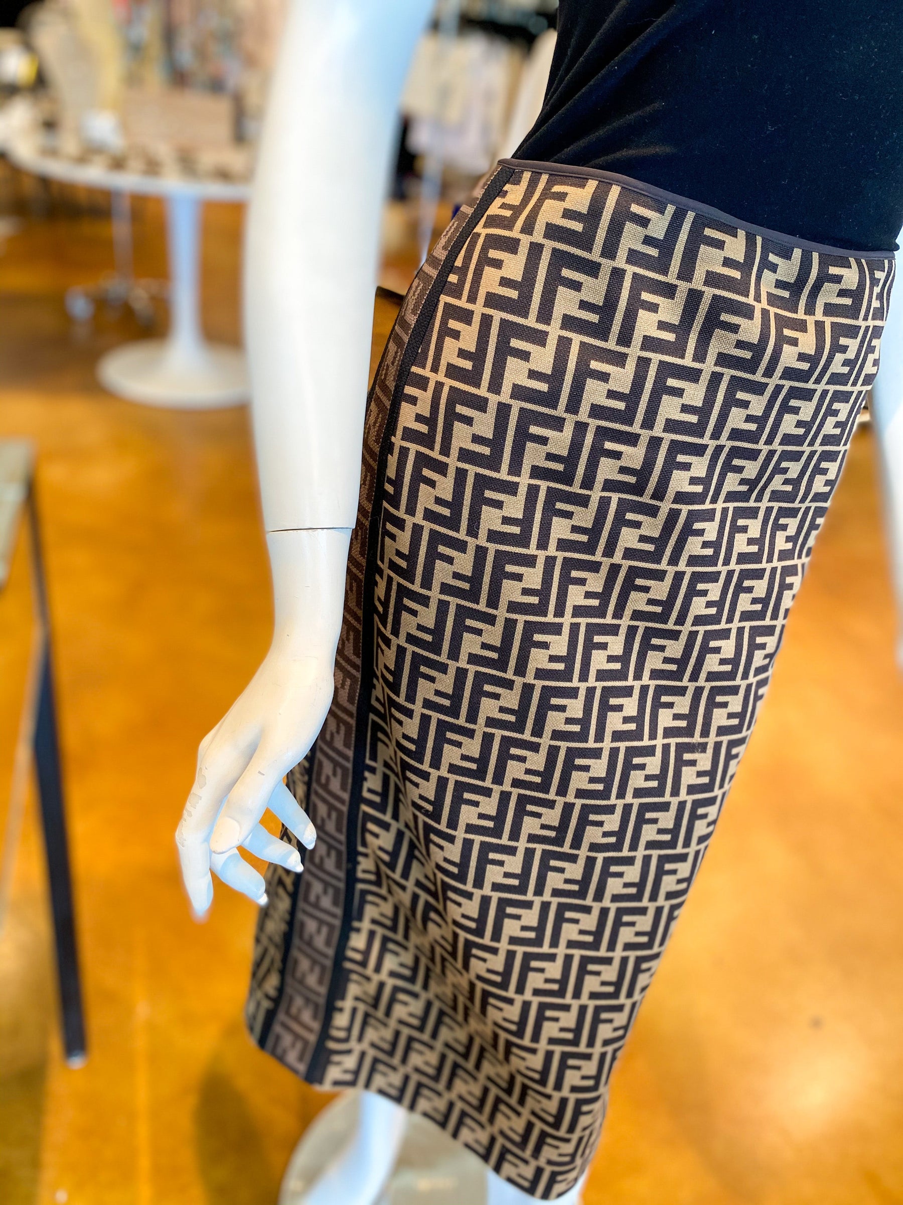 Fendi Logo Midi Skirt