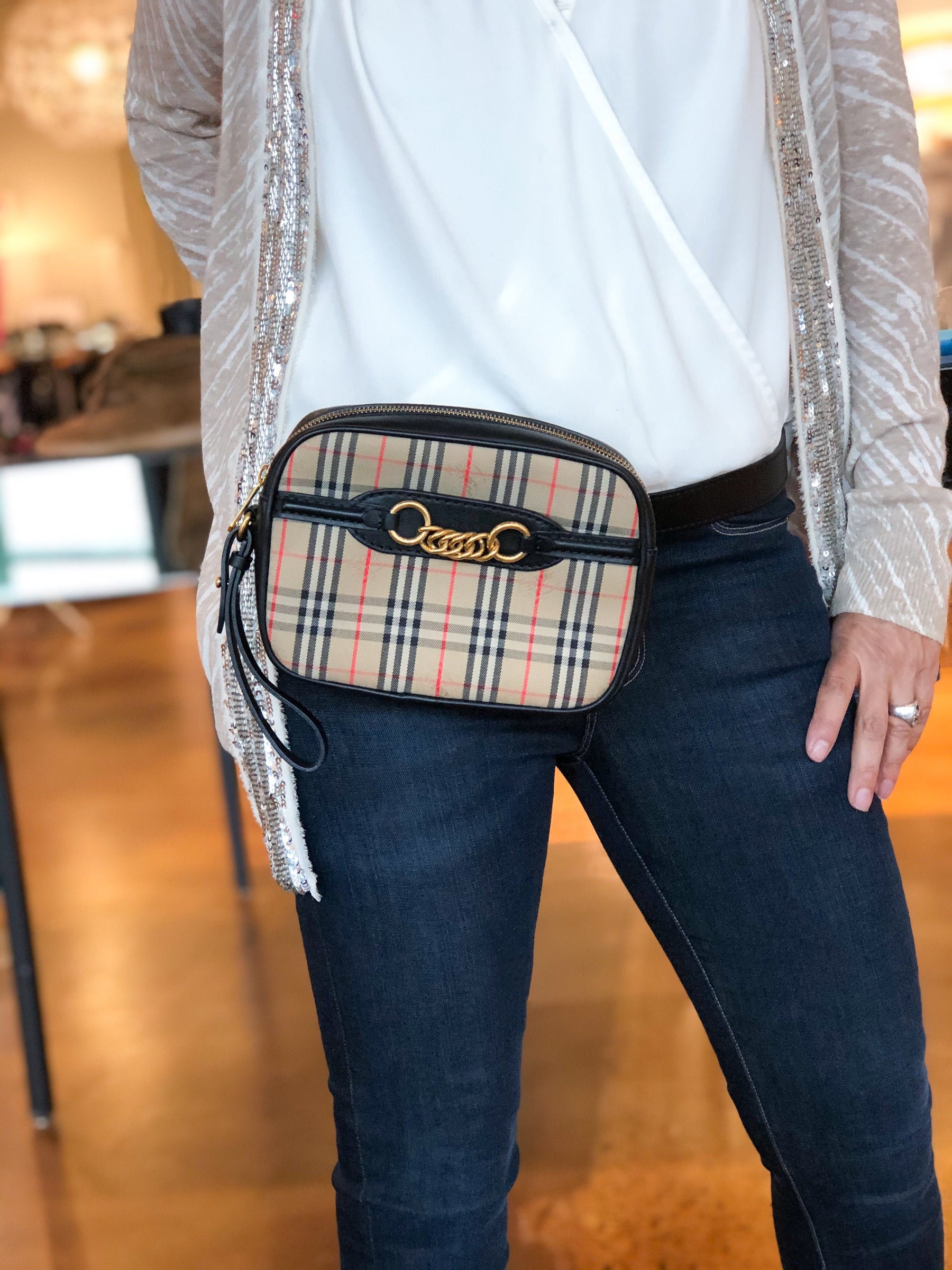 Burberry The 1983 Check Link Bum Bag Plaid