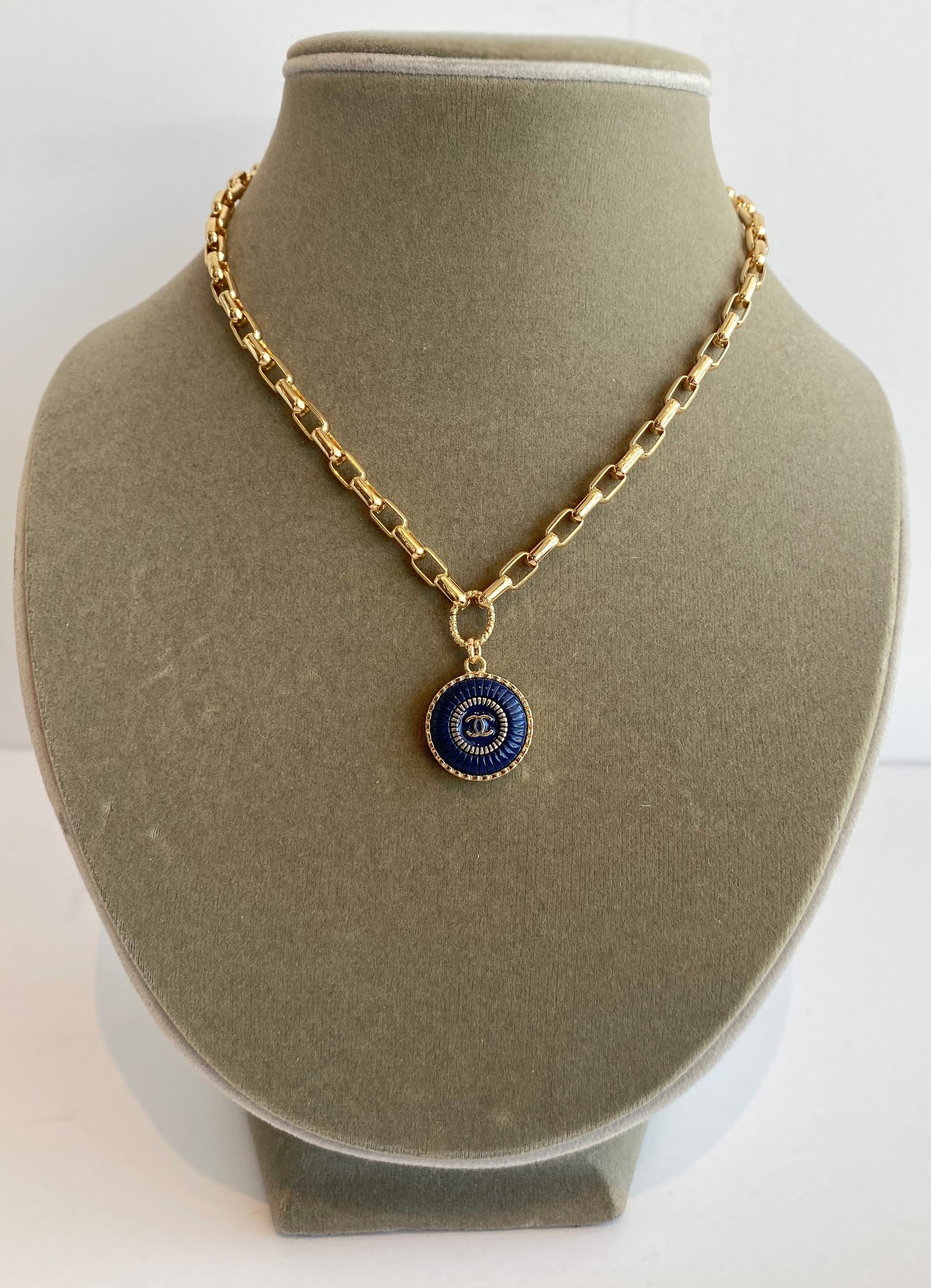 Designer Button Necklace