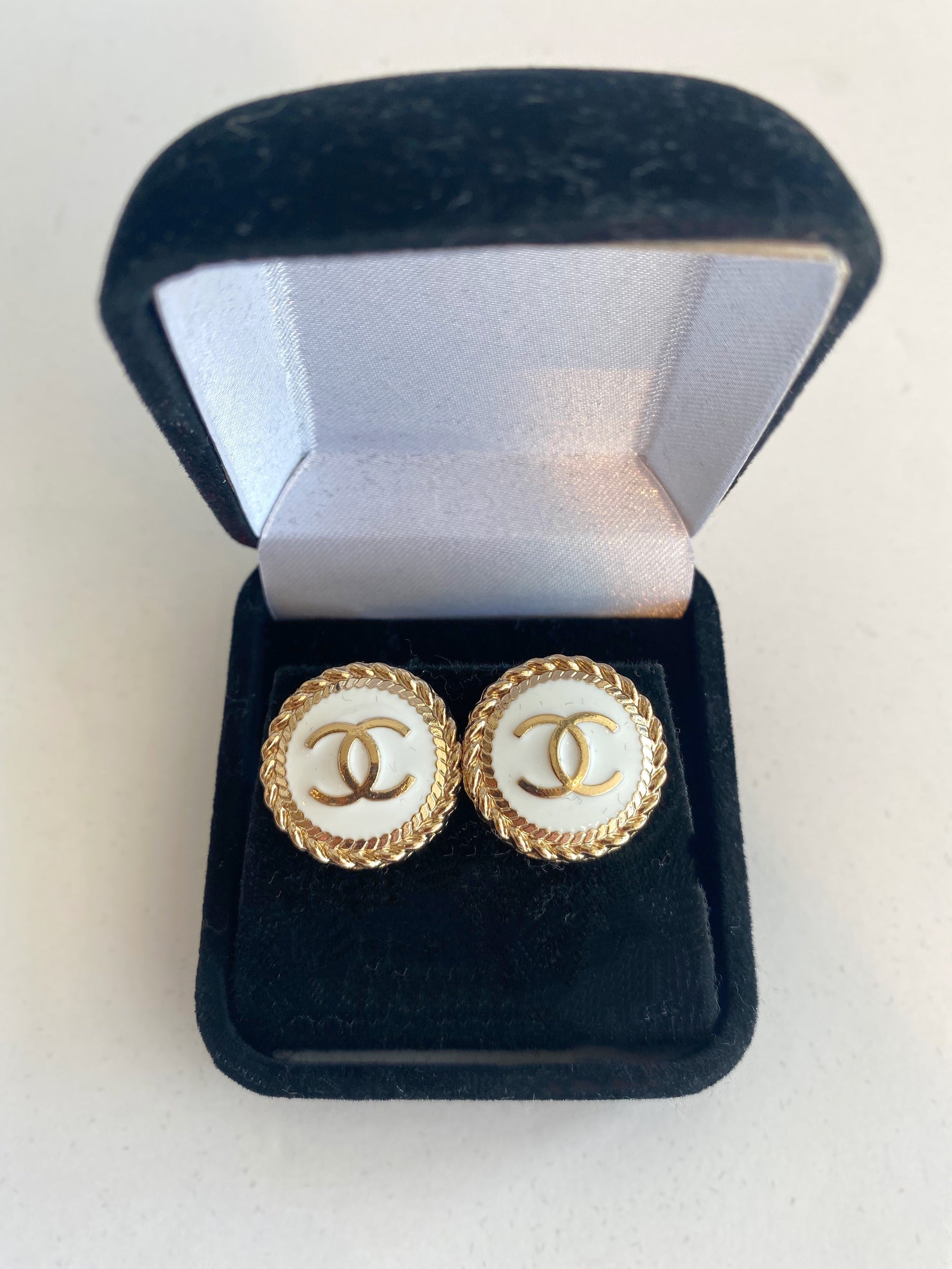 Designer Button Earrings