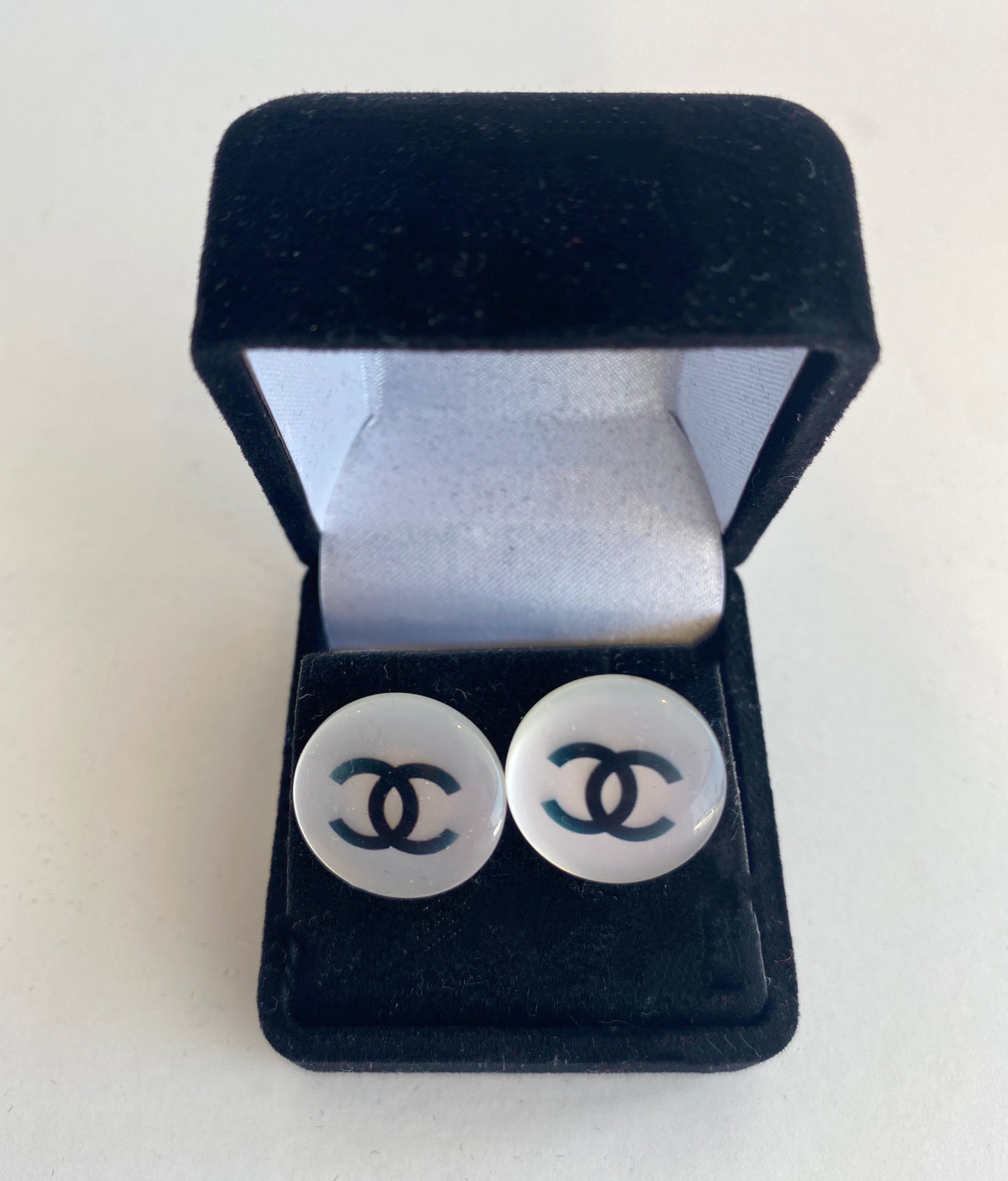 Designer Button Earrings