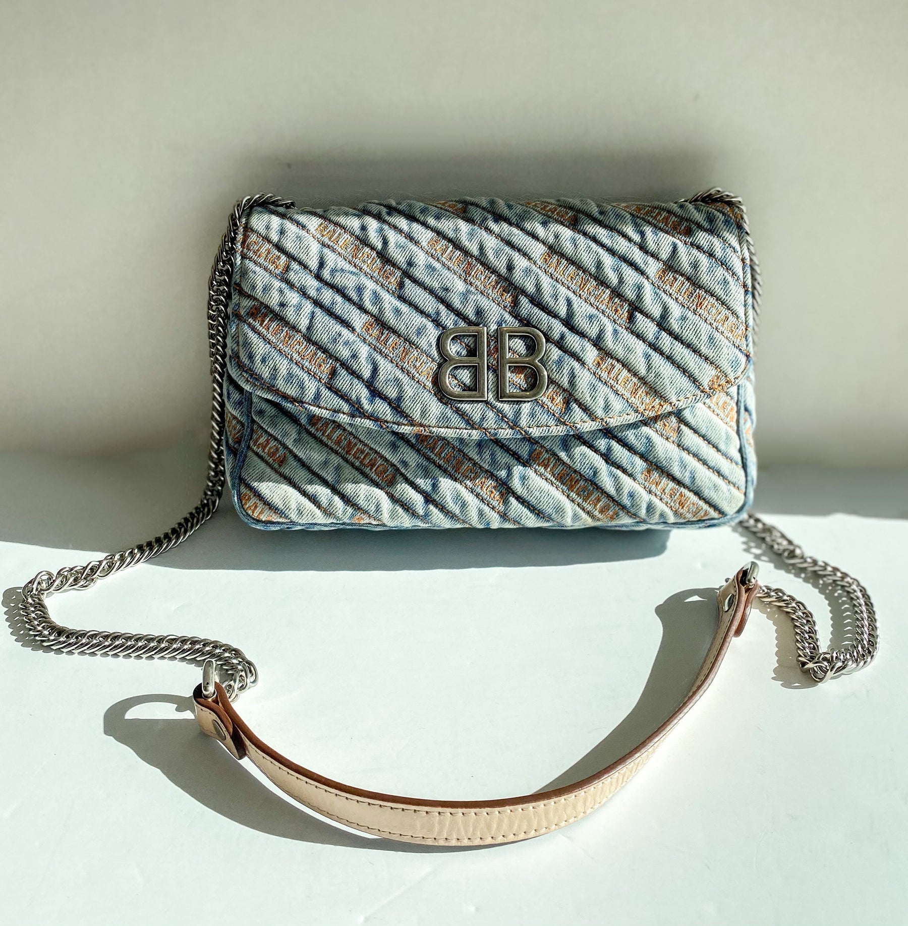 Balenciaga Denim BB Chain Bag