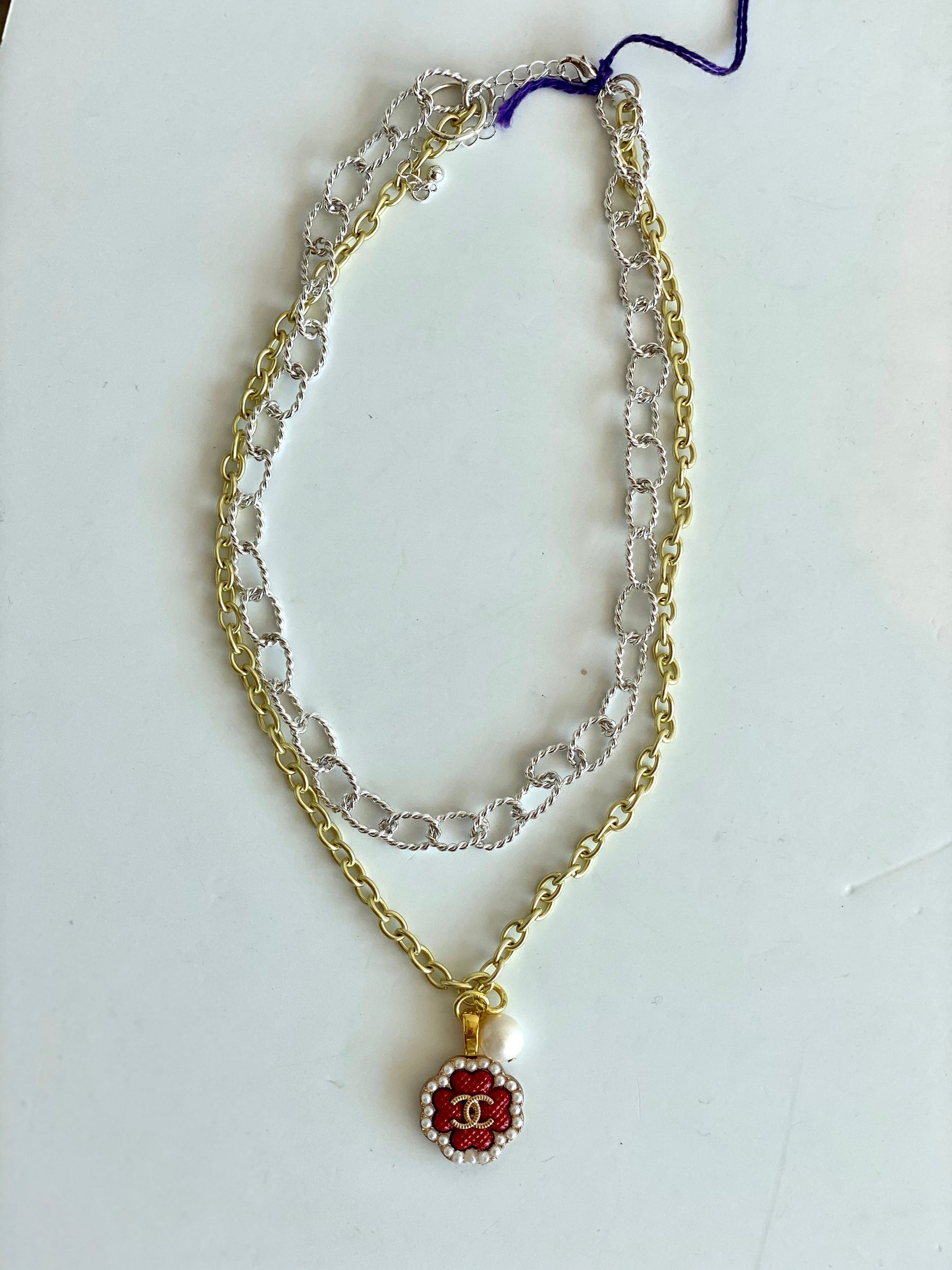 redchanelbuttonnecklace
