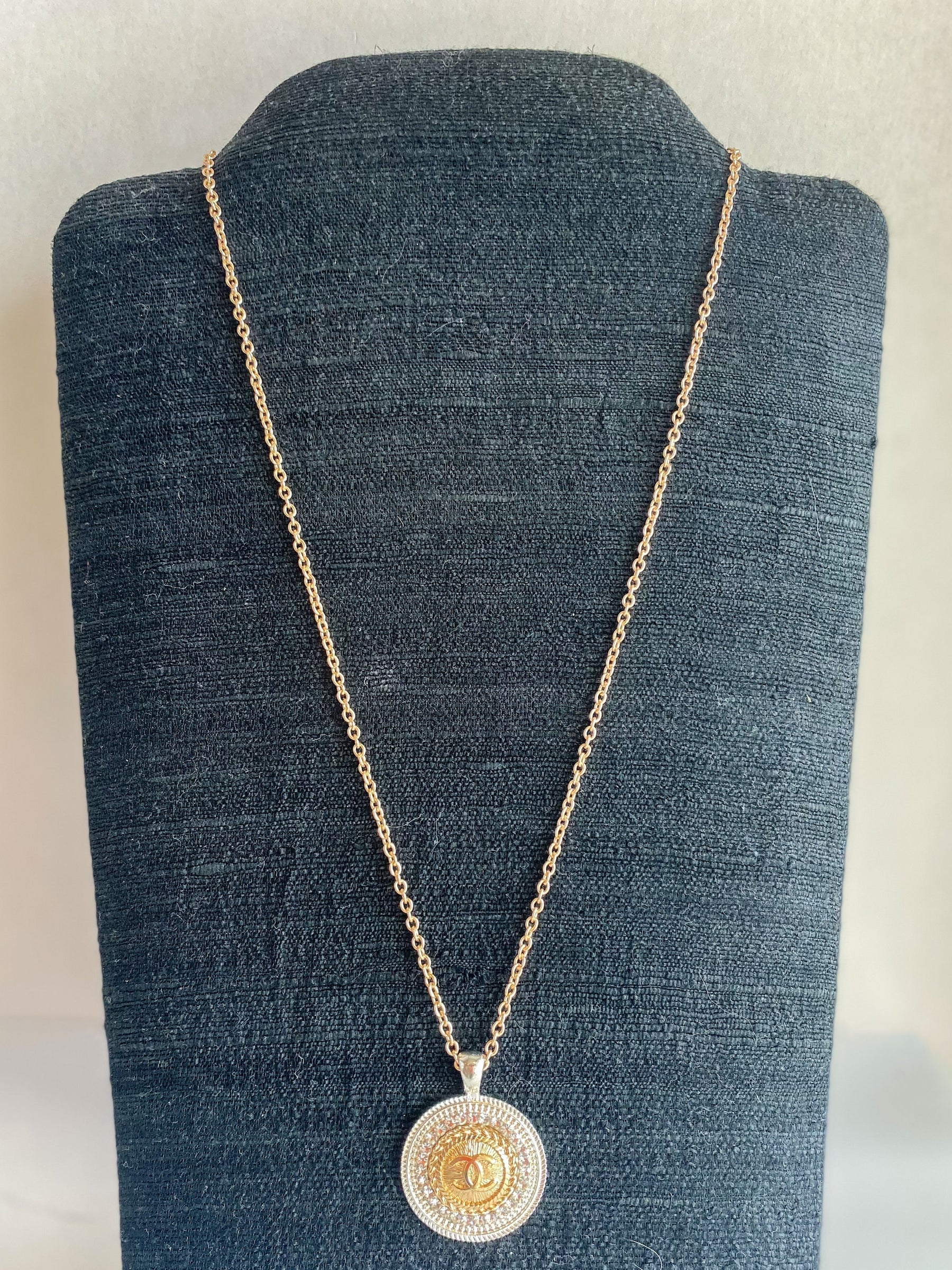 Designer Button Necklace