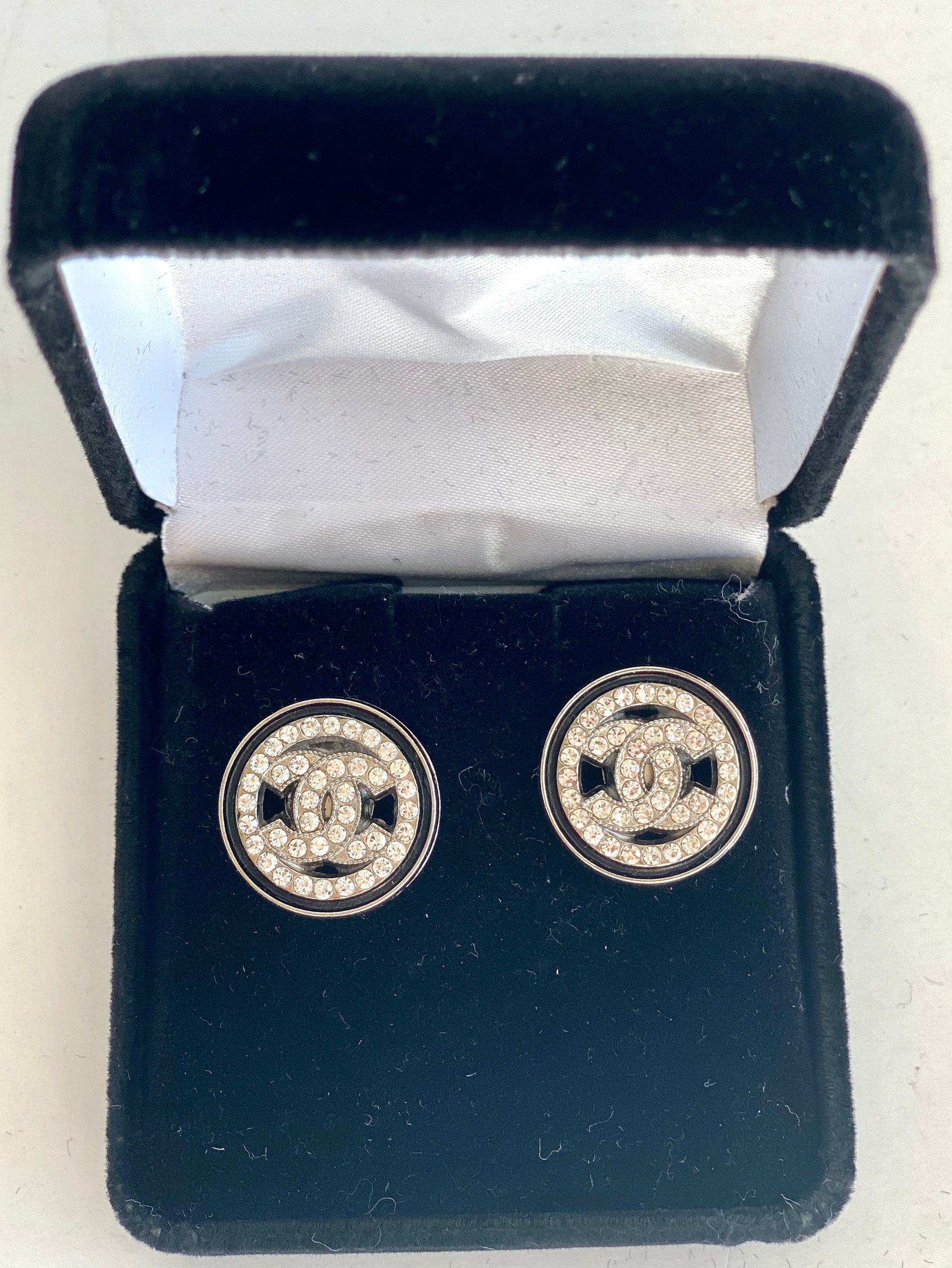 designer button earrings